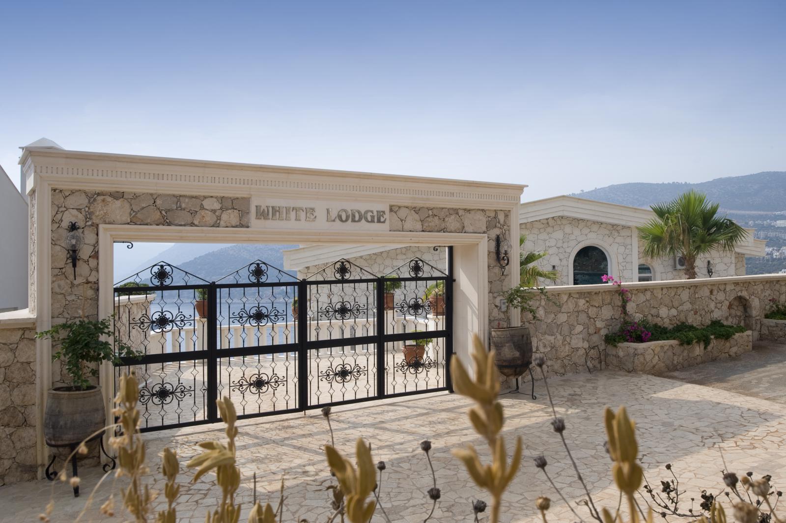 Entrance gates to White Lodge